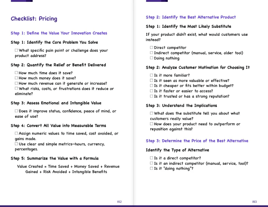 Business pricing checklist with step-by-step action plan.