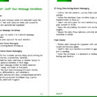 Inside page of "Sell It" by Layan Faraj with a checklist for crafting funnel-based and storytelling-based message variations.