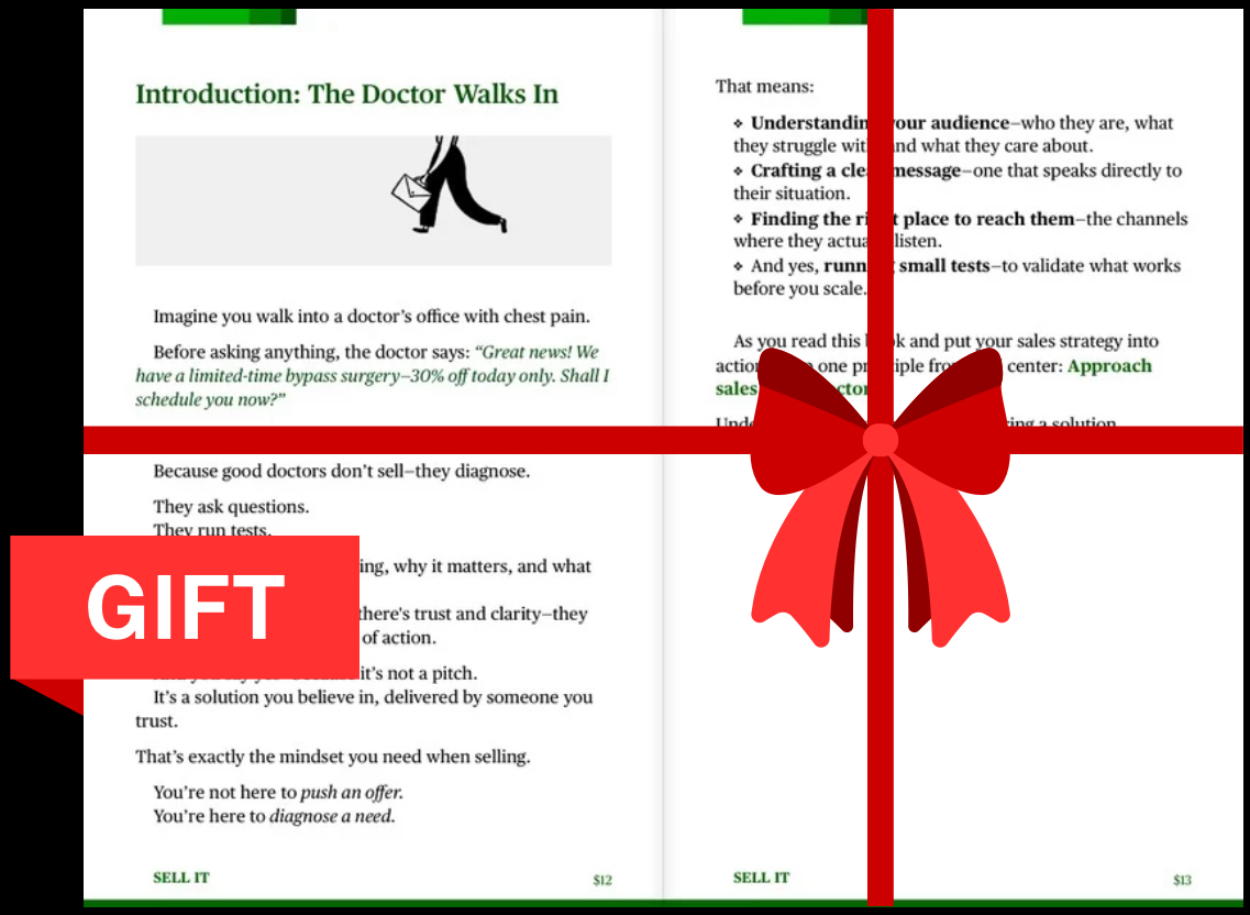 Introductory pages of "Sell It" by Layan Faraj, available as a free preview.