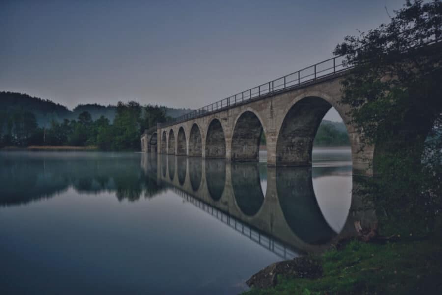 Header image for the blog The Matching Problem by Layan Faraj, with a bridge in the background symbolizing connection.