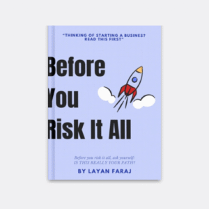 Free ebook gift about starting a business without risk.